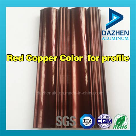 Red Copper Color For Aluminium Extrusion Alloy Profile Customized