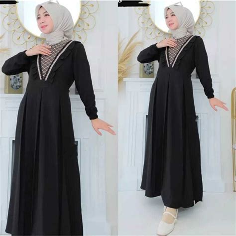 Jual COD GAMIS BURKAT SELLLA TERBARU Model Lebaran 2025 Dewasa Gamis