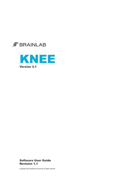 Pdf Knee Brainlab Training And Documentation Optimal