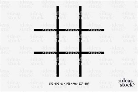 Tic Tac Toe Svg Tic Tac Toe Grid DXF Graphic By IdeasStock