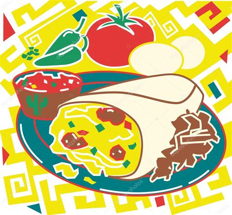 Breakfast Burrito Stock Vector Image by ©bigredlink #32416201