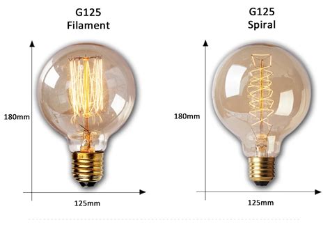 G80g95st64t10t185t225t300t45a19st58 Vintage Edison Bulb Light E27 G125 40w Retro Globe