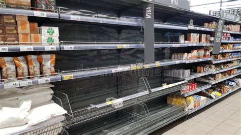 Empty Shelves in a Supermarket during the Coronavirus Pandemic ...