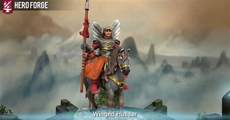 Winged Hussar Made With Hero Forge