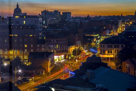 Nottingham City Centre Architecture at sunset. Nottingham City Centre ...