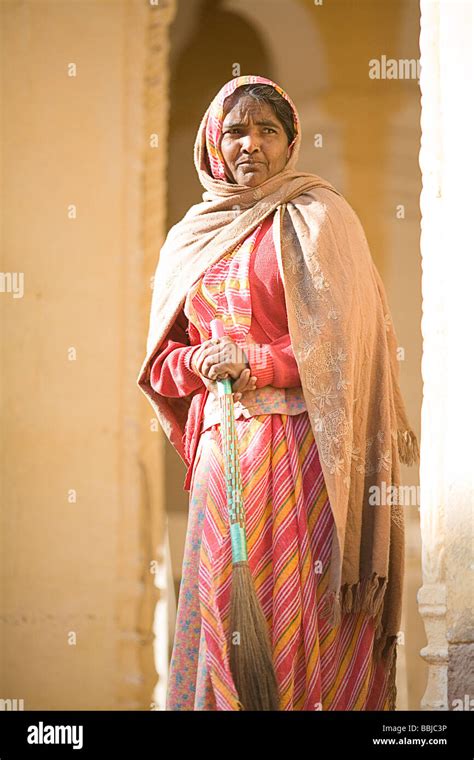 Indian Woman Sweeping Broom In Hi Res Stock Photography And Images Alamy