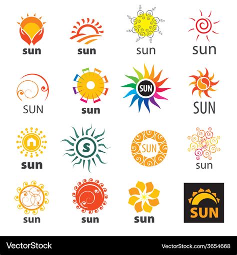 Sun Logos Vector Set