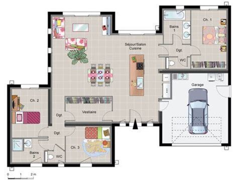 Idée plan maison contemporaine Le monde de Léa