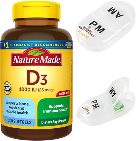 Nature Made Vitamin D3 1000 Iu 25 Mcg Immune Bone