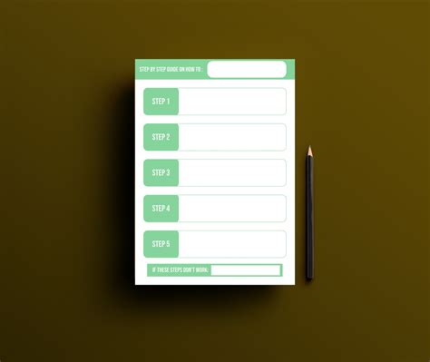 printable step  step guide templates bundle minimalist colorful