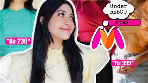 Myntra Tops Haul Under 500 Trendy Summer Tops Try On Haul 2023