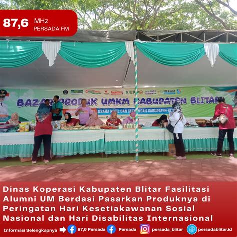 Dinas Koperasi Kabupaten Blitar Fasilitasi Alumni UM Berdasi Pasarkan