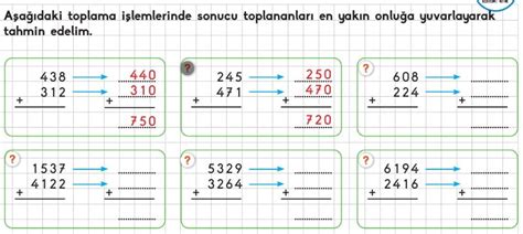 S N F Toplama Leminde Toplam Sonucu Tahmin Etme Konu Anlat M