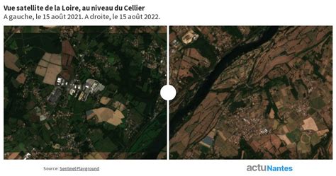 Vue Satellite De La Loire Au Niveau Du Cellier Flourish