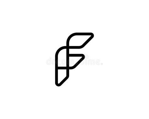 Abstract Letter F Modern Logotype Icon Design Concept Creative