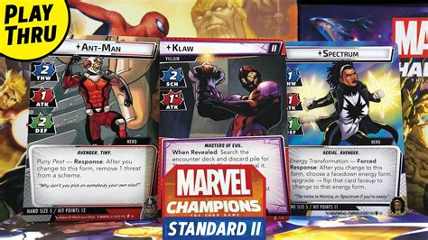 MARVEL CHAMPIONS Standard II Klaw Vs Spectrum And Ant Man Solo