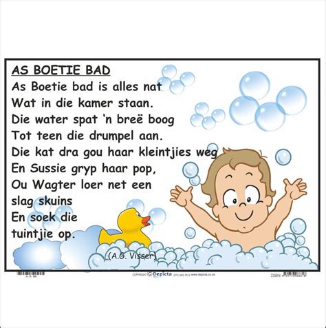 Afrikaanse Rympies As Boetie Bad Taal Moedertaal Kinderen