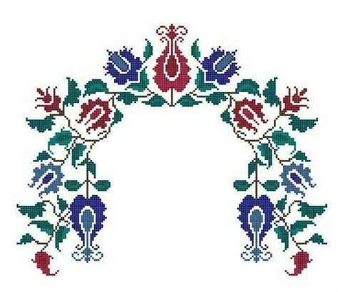 Pin By Reham Al Shafei On Palastinian Tatrez Cross Stitch Flowers