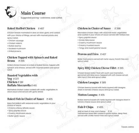 Menu at Roastery Coffee House, Hyderabad, 418