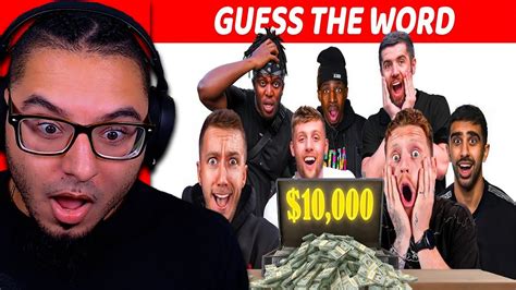 Sidemen 10000 Guess The Word Challenge Moresidemen Reaction Youtube