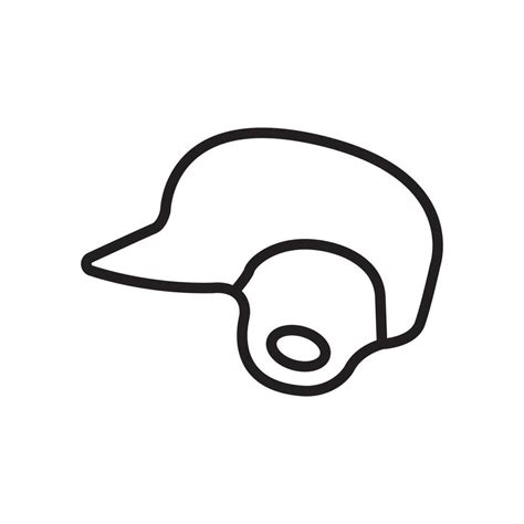 Baseball Helmet Icon Design Vector Vector Art At Vecteezy