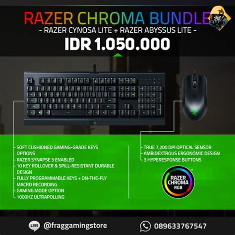 Jual Razer Cynosa Lite And Abyssus Lite Chroma Bundle Gaming Keyboard