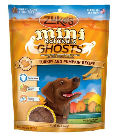 Zukes Zukes® Mini Naturals Ghosts Turkey And Pumpkin Dog Treat Size