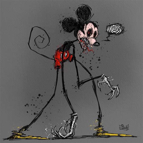 Mickey Mouse [as a monster] (Drawing by MrRevenge @Instagram) #Disney ...