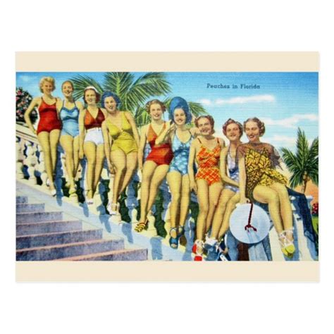 Vintage Florida Swimsuit Beauties Postcard