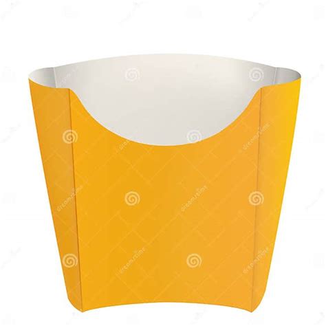 Empty Yellow Packaging For French Fries Stock Illustration