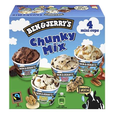 Benandjerrys Chunky Mix 4x100ml 4 × 100ml