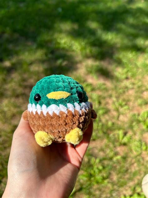 Mallard Duck Crochet Plushie Adorable Mini Crochet Duck Plush Cute