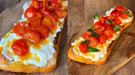 Roasted Tomatoes Bruschetta Recipe