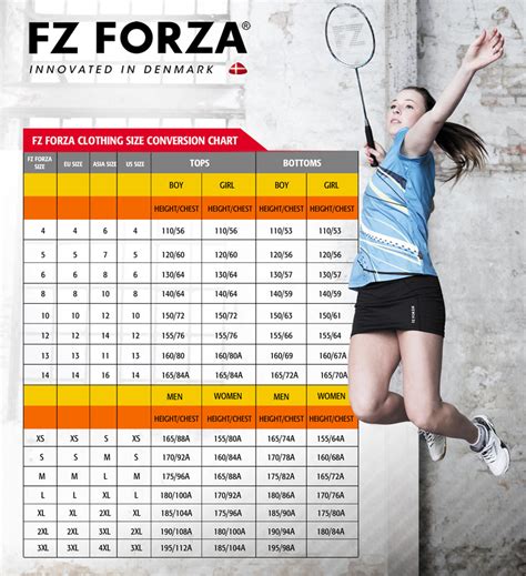 Yonex Clothing Size Chart Keski