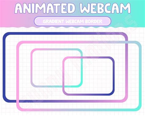 4x Twitch Animated Pink Bubblegum Teal Gradient Webcam Border Etsy