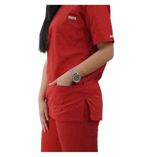 Costum Medical Lotus 4 Basic 1 Unisex Rosu Marime 2xs