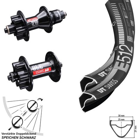 Disc Laufrad Satz für Schnellspanner DT Swiss E 512 DT Swiss 370 XD