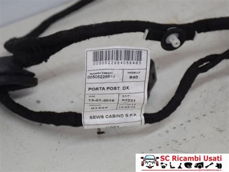 Cablaggio Porta Posteriore Destra Alfa Giulietta 50522984 50522980 SC