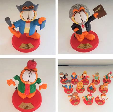 Vintage Garfield Souvenir 12 Garfield Figures Edison Caesar