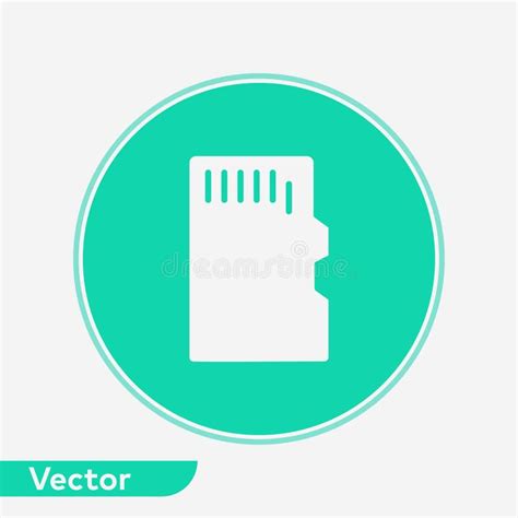 S Mbolo De La Muestra Del Icono Del Vector De La Tarjeta De Memoria