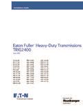 Eaton Fuller Heavy Duty Transmissions Trig Eaton Fuller Heavy