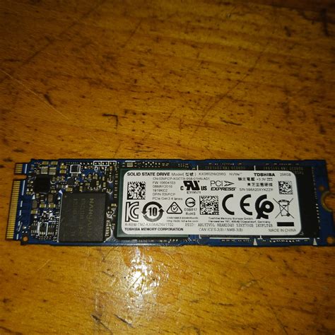 Toshiba 256GB M 2 NVMe SSD Solid State Drive KXG60ZNV256G 3VFCP EBay