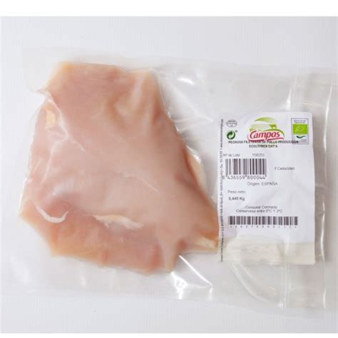 Pechuga fileteada de pollo producción ecológica