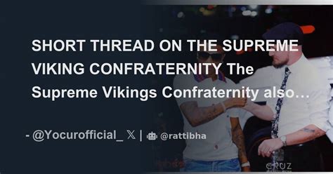 Short Thread On The Supreme Viking Confraternity Thread From Yocur