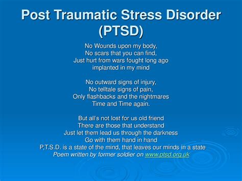 Ptsd Post Traumatic Stress Disorder Ppt Download