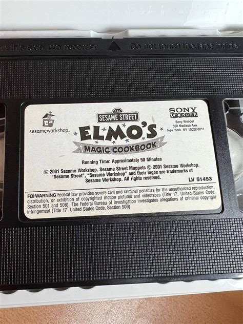 Sesame Street Elmos Magic Cookbook Vhs Clamshell Etsy