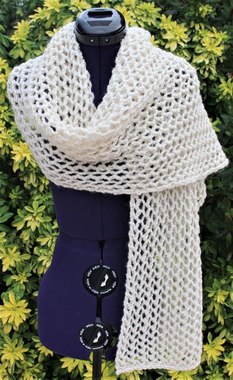 Charpe Fait Main Tole Tricot Dentelle Tour De Cou Snood Foulard