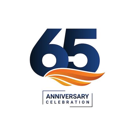 Logotipo del 65 aniversario diseño de logotipo perfecto para eventos de