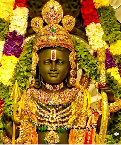 Ayodhya The Idol Of Ram Lalla After The Pran Pratishtha Ceremony At The Shri Ram Janmaboomi