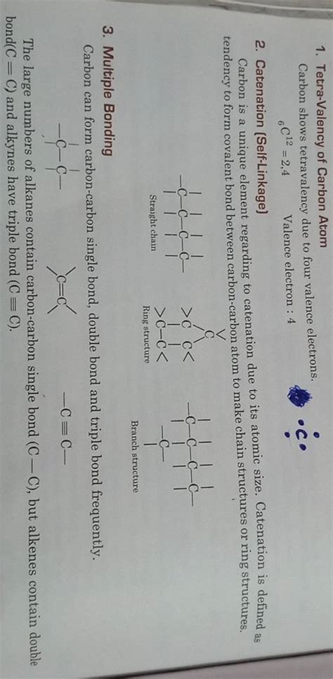 1. Tetra-Valency of Carbon AtomCarbon shows tetravalency due to four val..